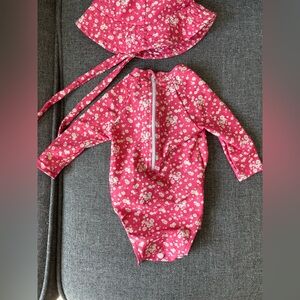 Infant bathing suit and hat *NEVER WORN*